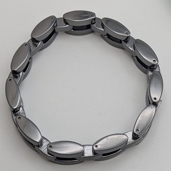 NEW Unisex Zirconium Ceramic Bracelet Sleek Black Link - Picture 4 of 6